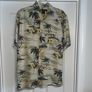 Bruno Green and Yellow Casual Button Down Shirt